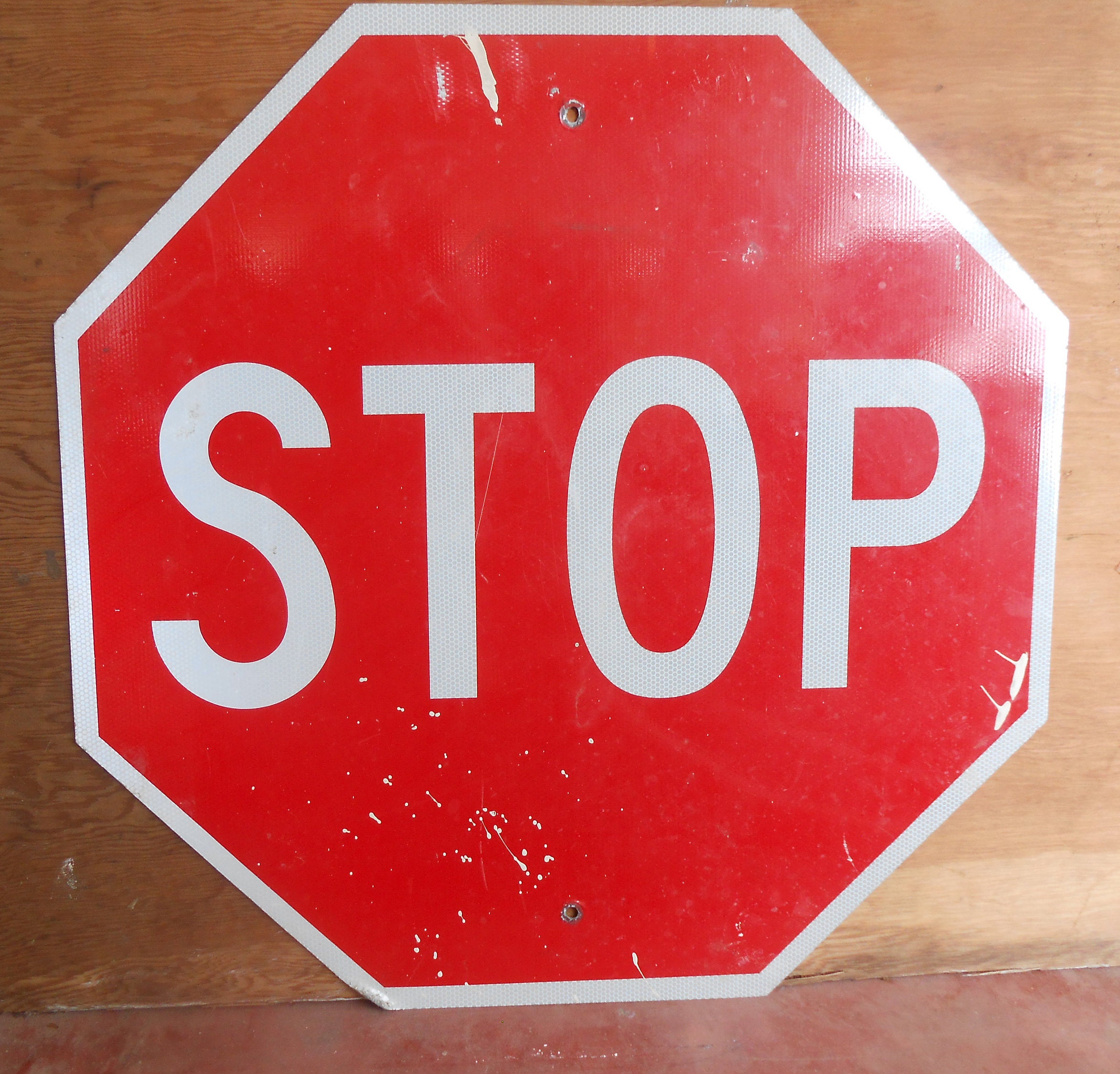 Vintage Metal Stop Sign 30x30 - Etsy