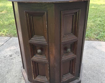 Solid Wood Octagon End Table
