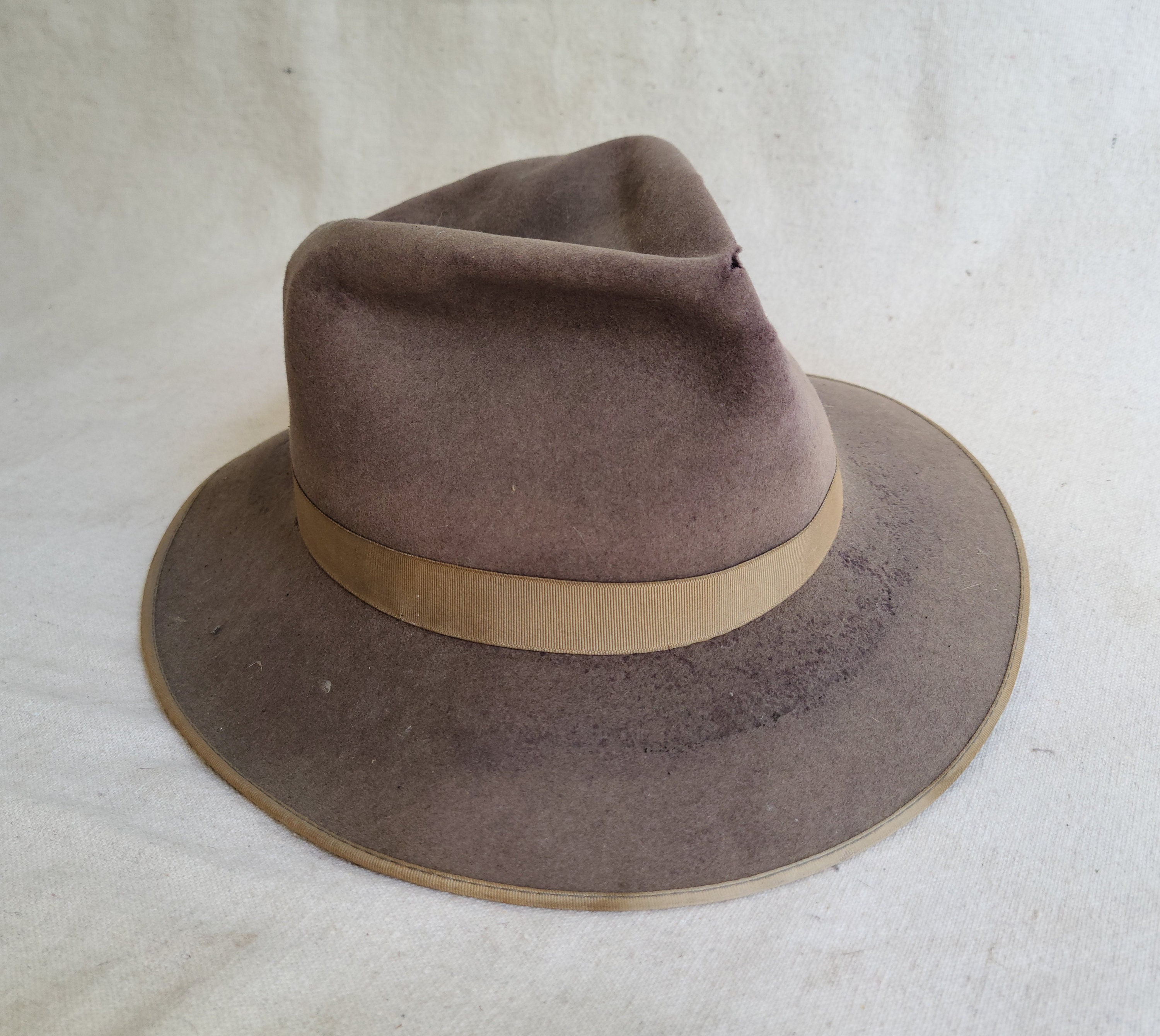 Vintage Gray Felt Fedora Hat 1940s 1950s Penneys Marathon