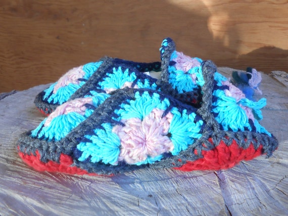 Hand Crocheted Granny Square Childs Toddlers Slip… - image 2