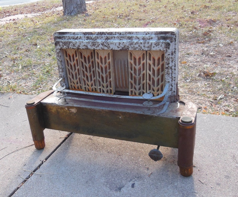Antique Gas Heater Humphrey Radiantfire Fireplace Insert Metal Etsy