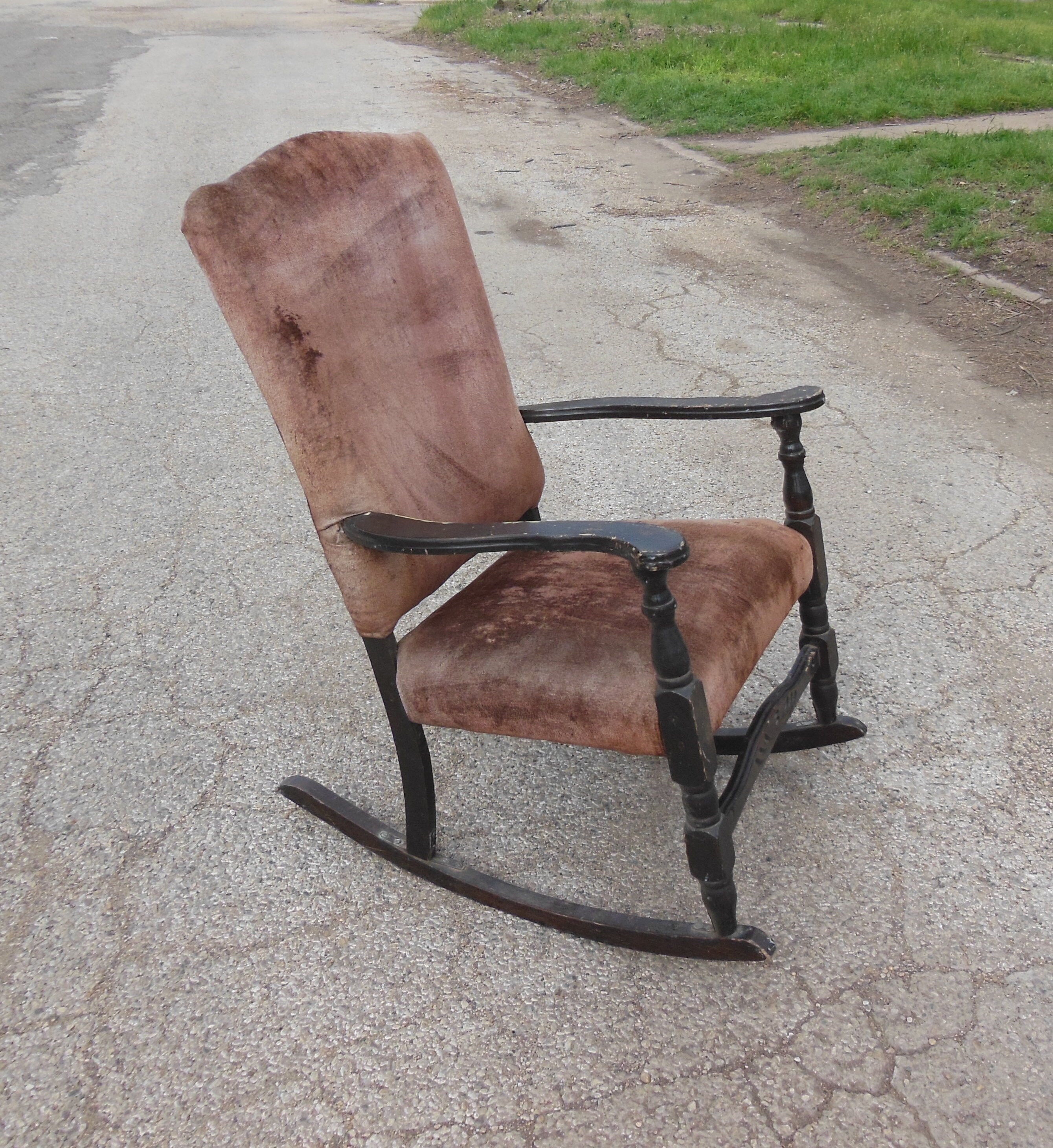 Pink Velvet Rocking Chair Antique Pink Velvet Rocking Chair - Etsy