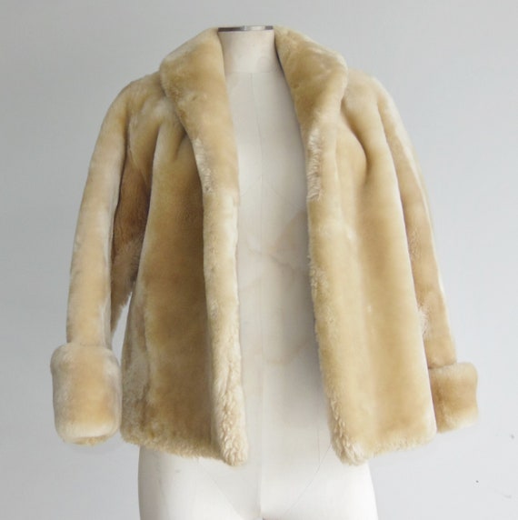 Antique Authentic Sheepskin Shearling Fur Coat Na… - image 10