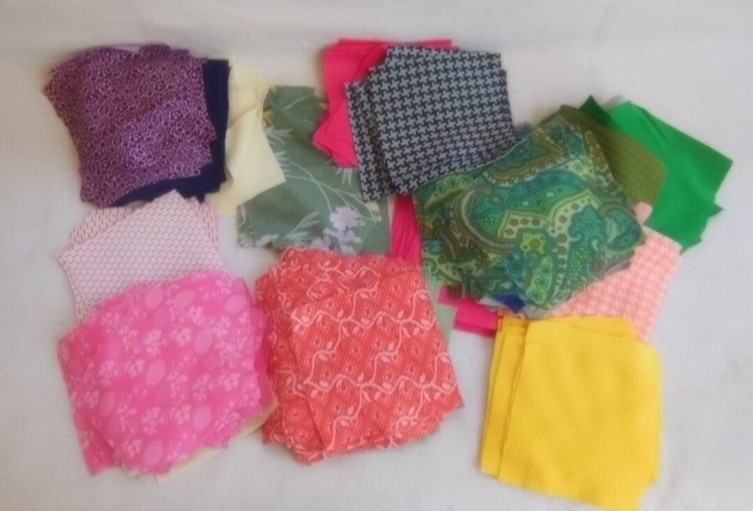 Polyester Squres Vintage Polyester Quilt Squares 234 Pieces - Etsy