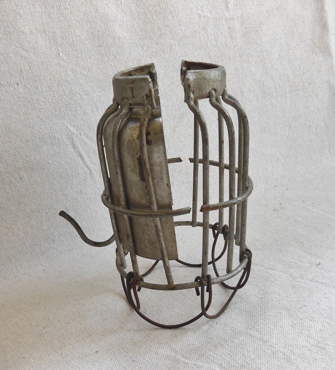 Vintage Wire Cage Light Cover Industrial Lighting Light Bulb Etsy