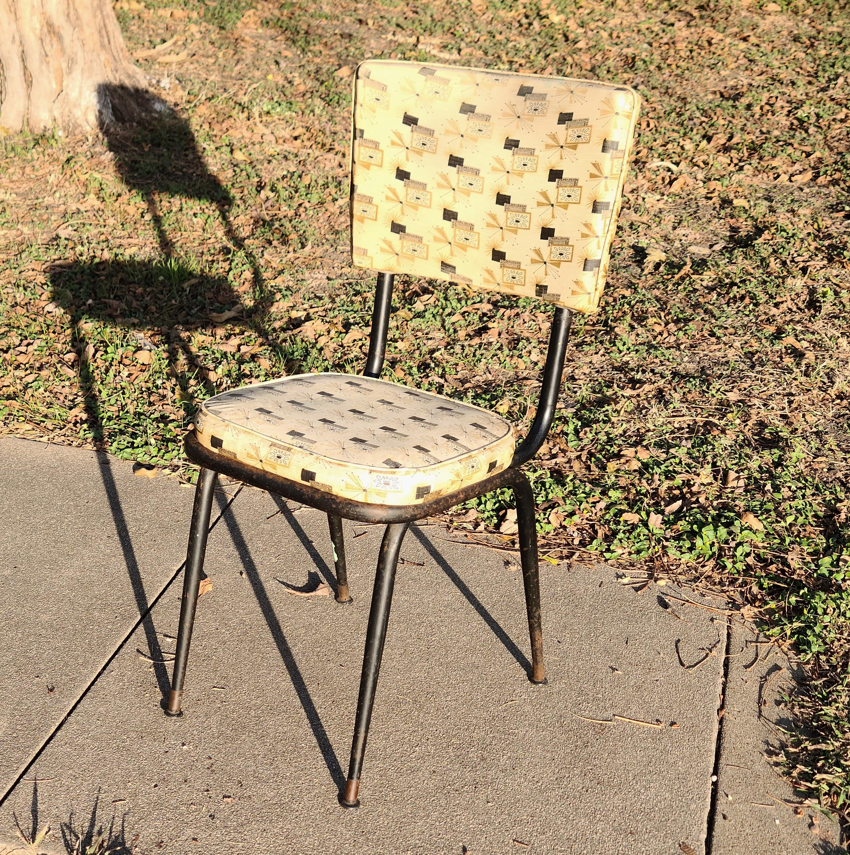 Mid Century Atomic Age Kitchenette Chair Metal Space Age