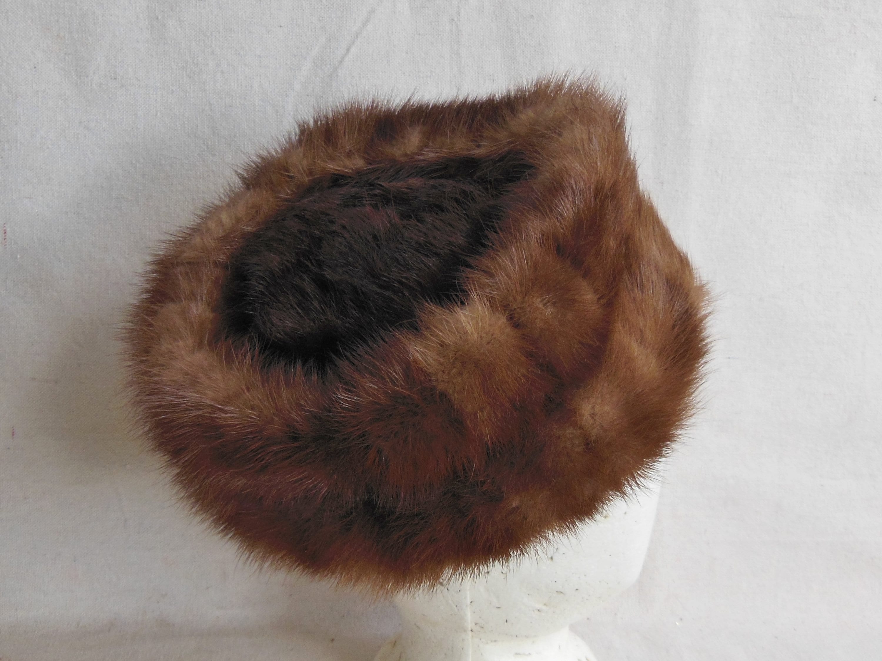 Vintage Mink Fur Pillbox Hat Designer Monsieur X Paris New  display picture 1