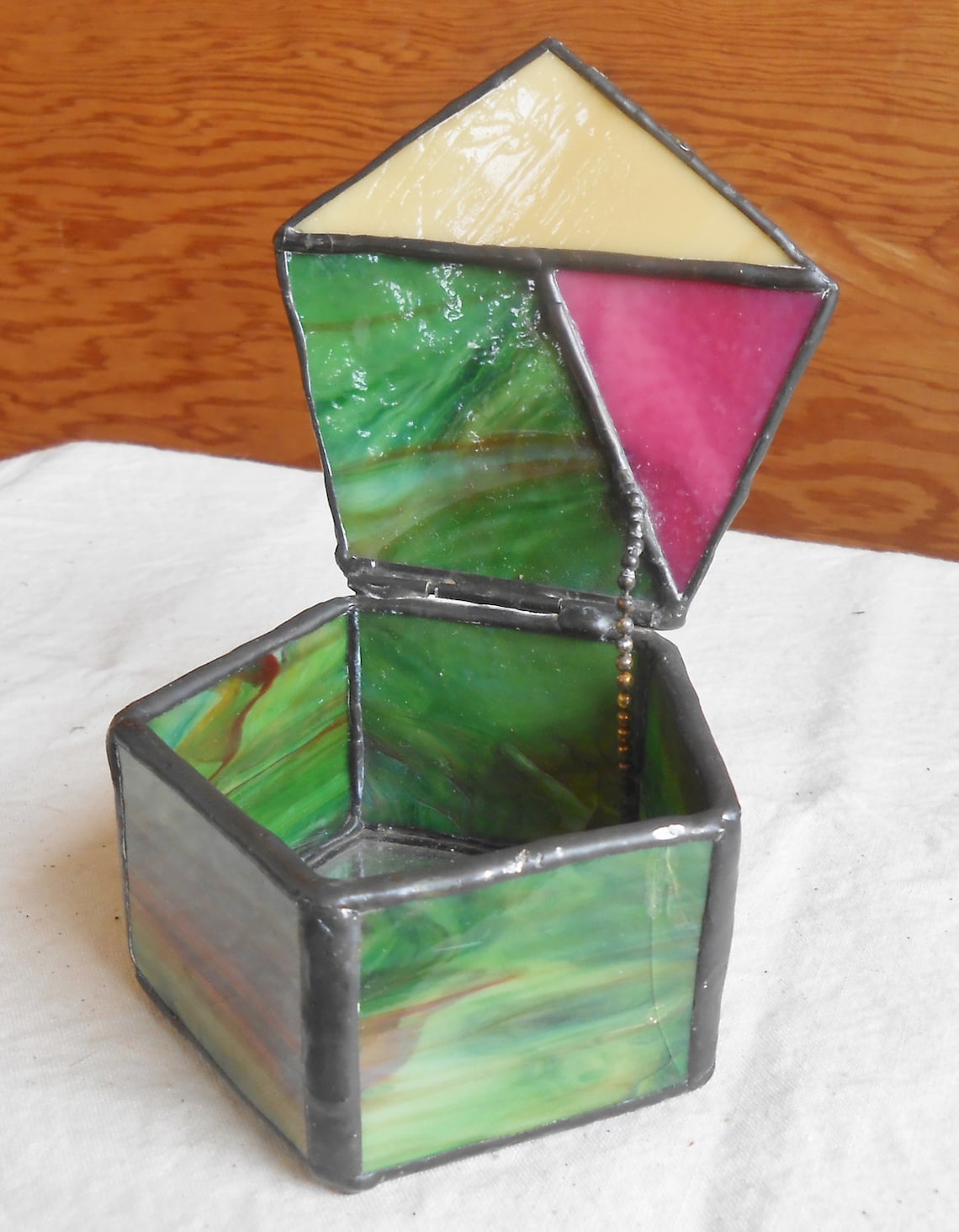 Handmade Stained Glass Storage Box Container Boho Jewelry Etsy