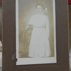 Antique Photo of Young Woman Victorian Girl Black White Vintage Photography image 5