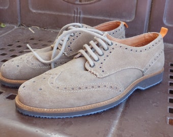 Vintage Tommy Bahama Suede Wingtip Oxford Shoes Men's Size 8
