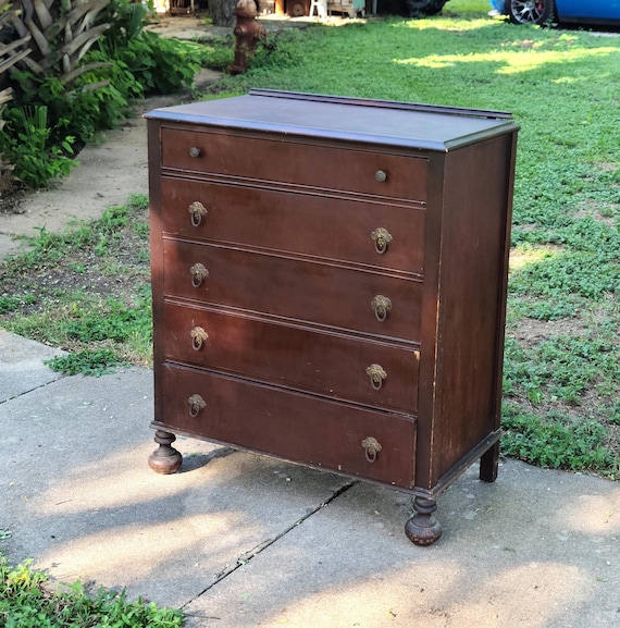 5 drawer wood dresser Camden Solid Wood 5-Drawer Dresser main image 1