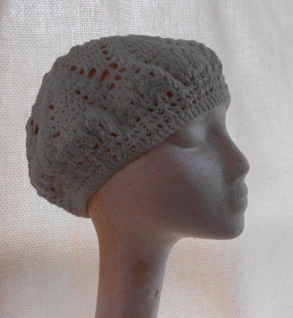 Handmade Crocheted Beret Style Cap Vintage Hat Ha… - image 3