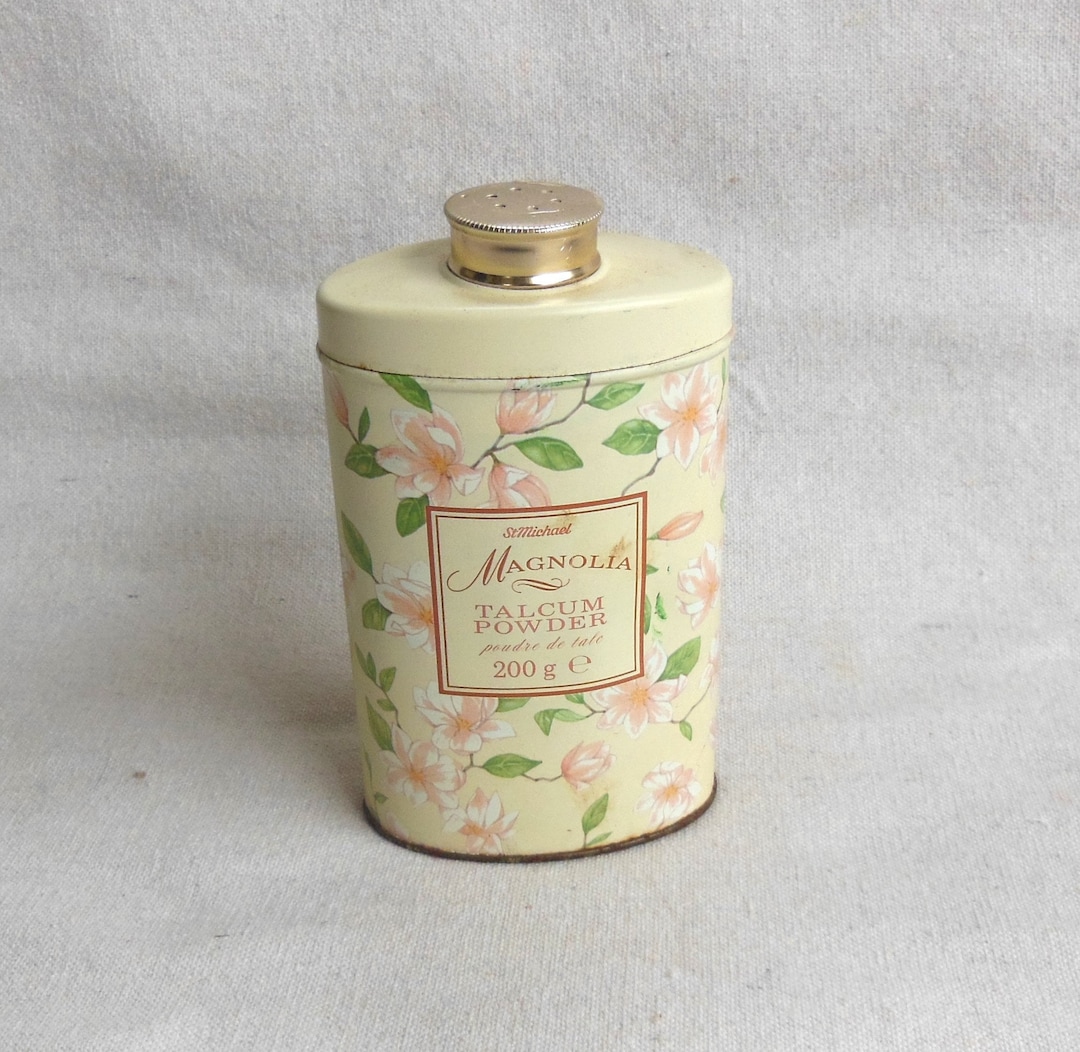 Buy Vintage 1990s St Michael Magnolia Talcum Powder Tin Marks and Spencer  Made in UK Online in India
