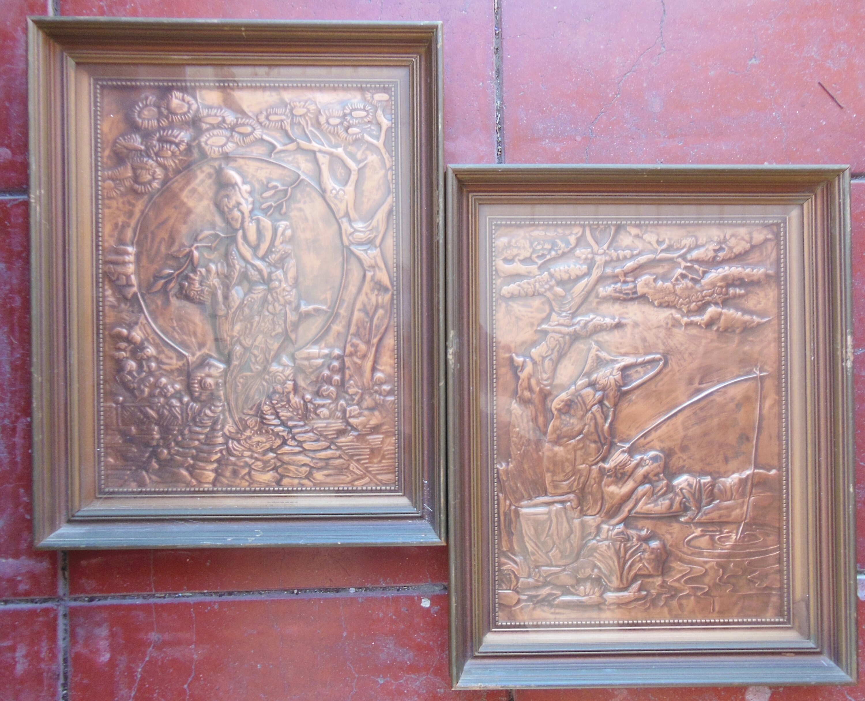Large Vintage Brass / Copper Metal Wall Art (62 x 50) – Consign