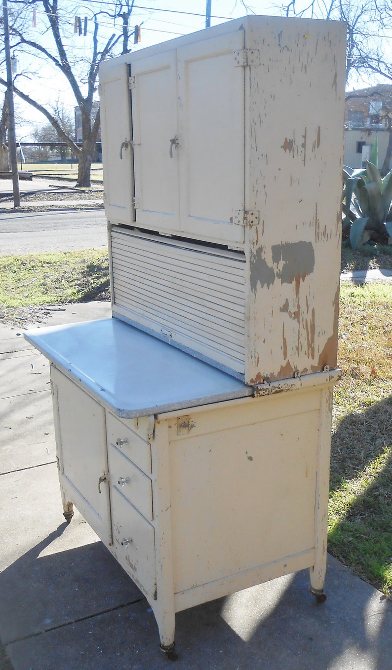 Antique Sellers Hoosier Farmhouse Cupboard Kitchen Cabinet ...