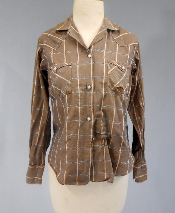 Vintage Western Karman Pearl Snap Shirt Cowboy 19… - image 2