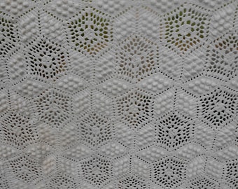 Antique Crocheted Bed Covering Table Covering Handmade