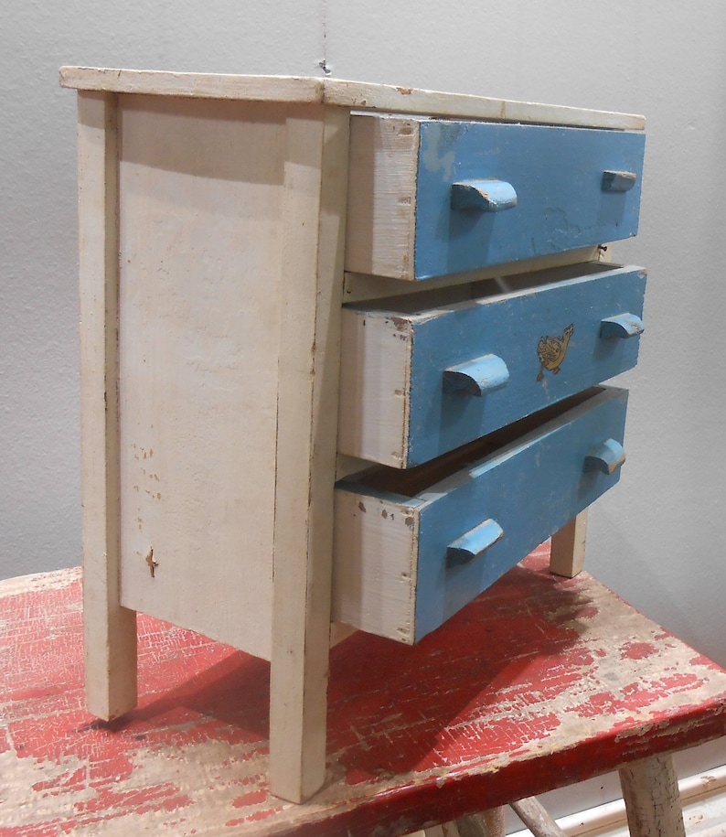 Antique Wood Wooden Doll Dresser Chest of Drawers Storage Doll Etsy