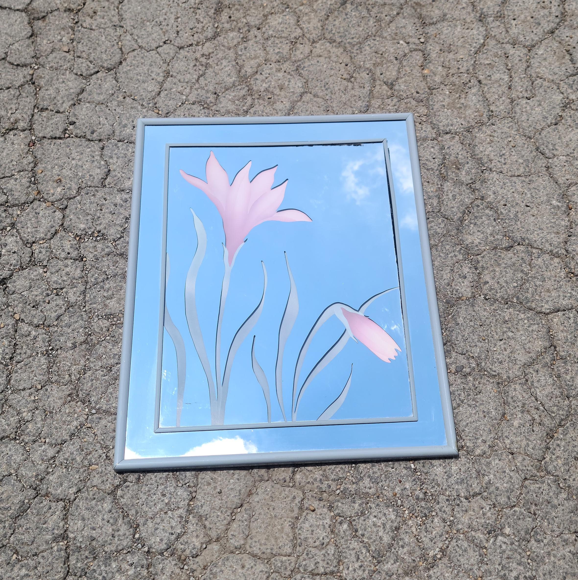 Beautiful Vintage Wooden Floral Mirror, 1980s - Etsy