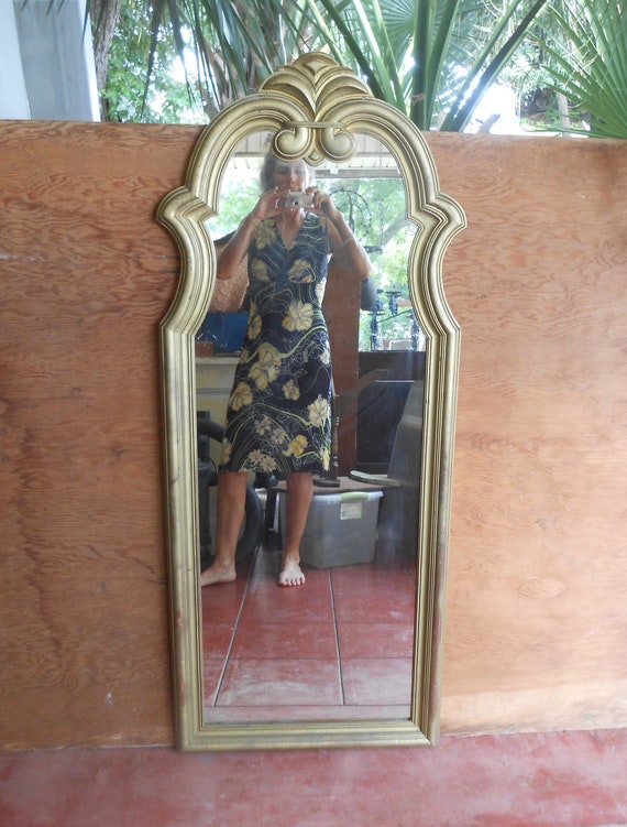 Vintage Mid Century Plastic Frame Mirror Entryway Large Full Image 0