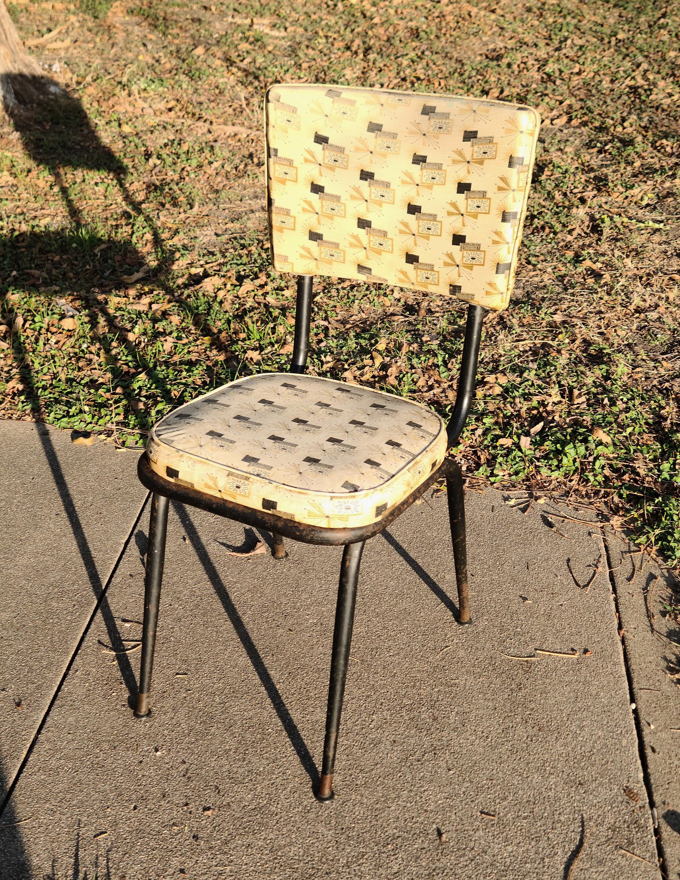 1980's マグナスオルセン 2P ベンチ アアルト Dieter Rams Mid Century Atomic Age Kitchenette Chair Metal Space Age