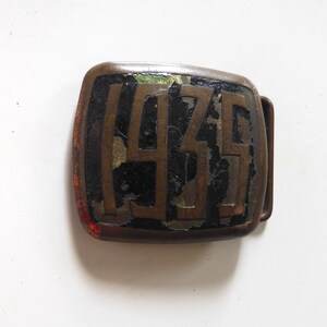Vintage Hickok‎ 1935 Scroll Buckle Gold Tone Vintage Hickok Belt Buckle Gold Toned With Initial H in Box  main image 2
