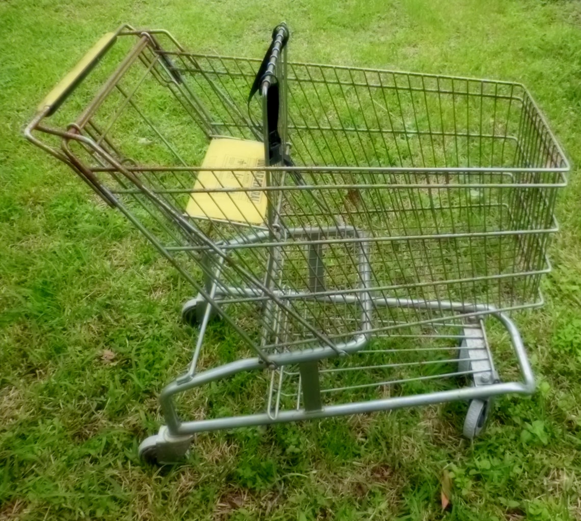 Vintage Dollar Store Heavy Metal Shopping Cart the Real Deal Etsy