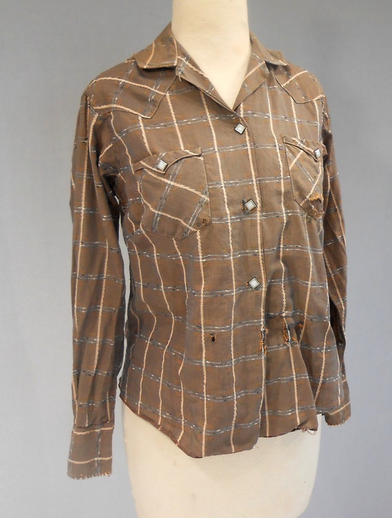 Vintage Western Karman Pearl Snap Shirt Cowboy 19… - image 3