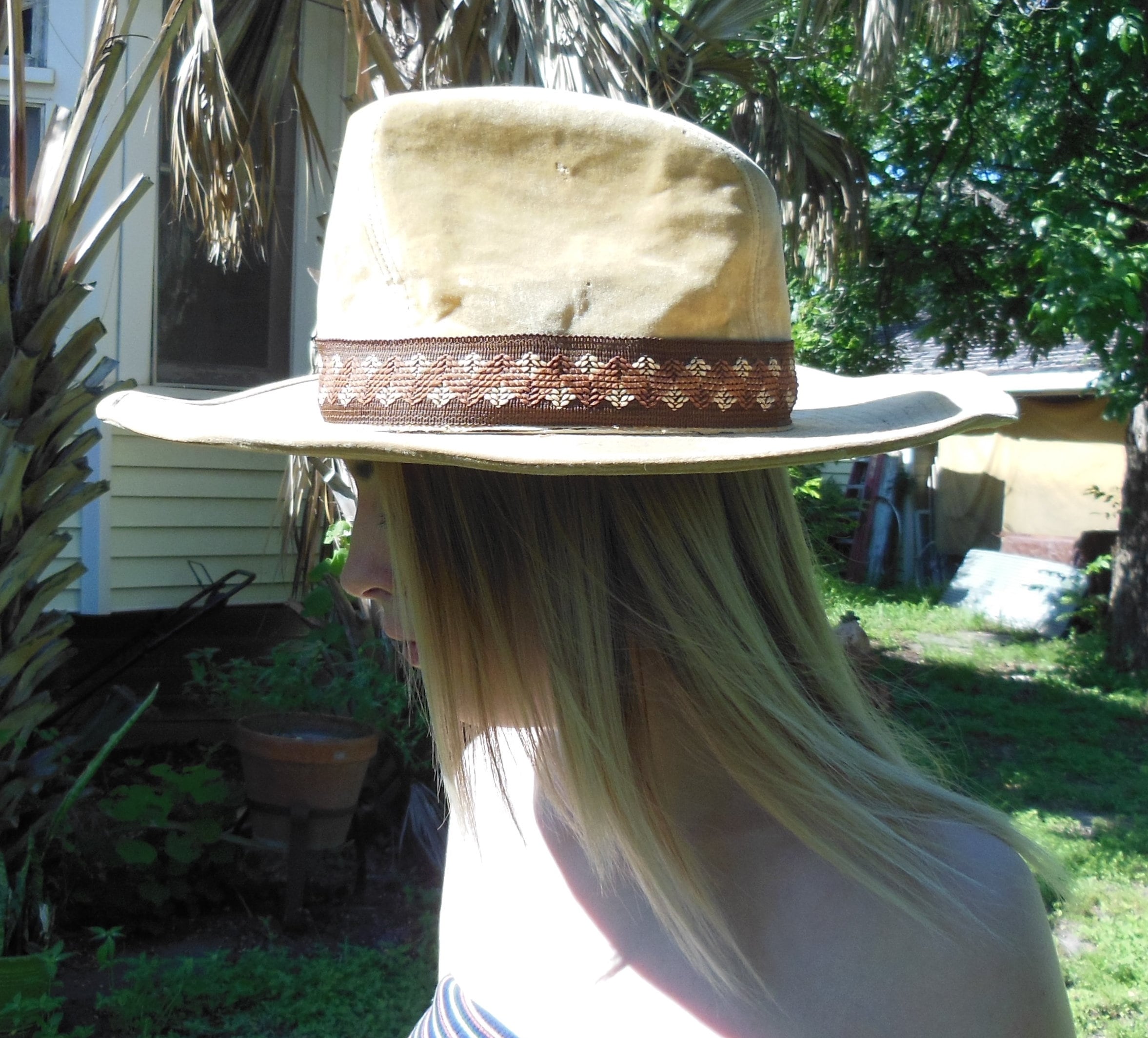 Vintage GA Hat Velour Felt Explorer 