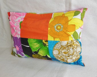 Vintage 1970s Patchwork Pillow