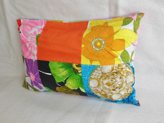 Vintage 1970s Patchwork Pillow