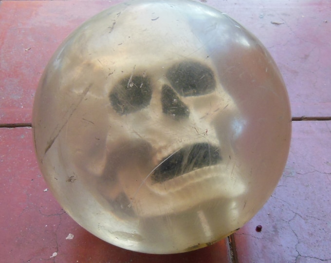 Vintage Ebonite Optyx Skull Bowling Ball Clear Skull Head Skelton Head