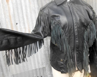 STUDIO ID FRINGE JACKET - Giacca Di Pelle - Black/nero - Foto 6