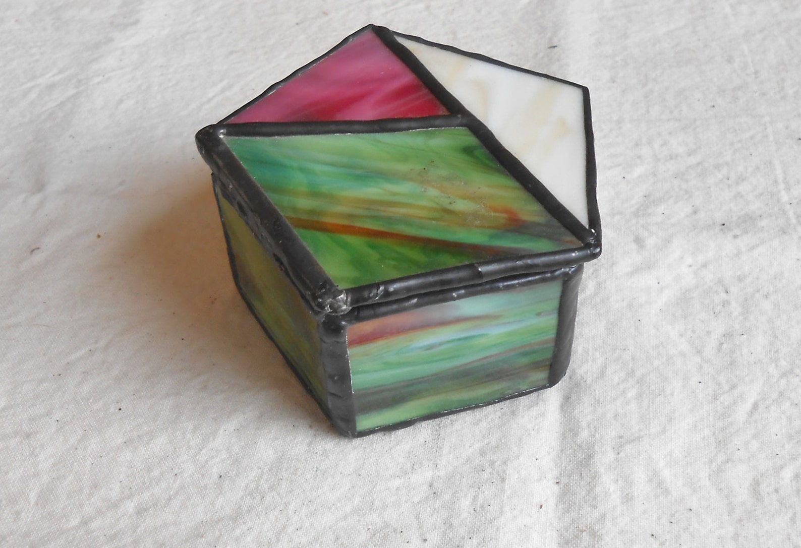 Handmade Stained Glass Storage Box Container Boho Jewelry Etsy