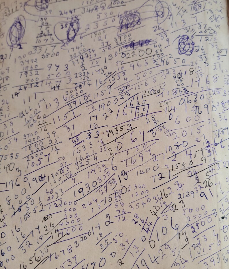 Leather Table Math Antique LNER Leather Notebook With Math Equations - Etsy