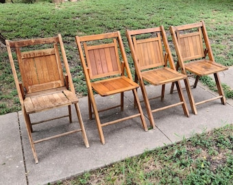 American Legion 4 Folding Chairs - Etsy