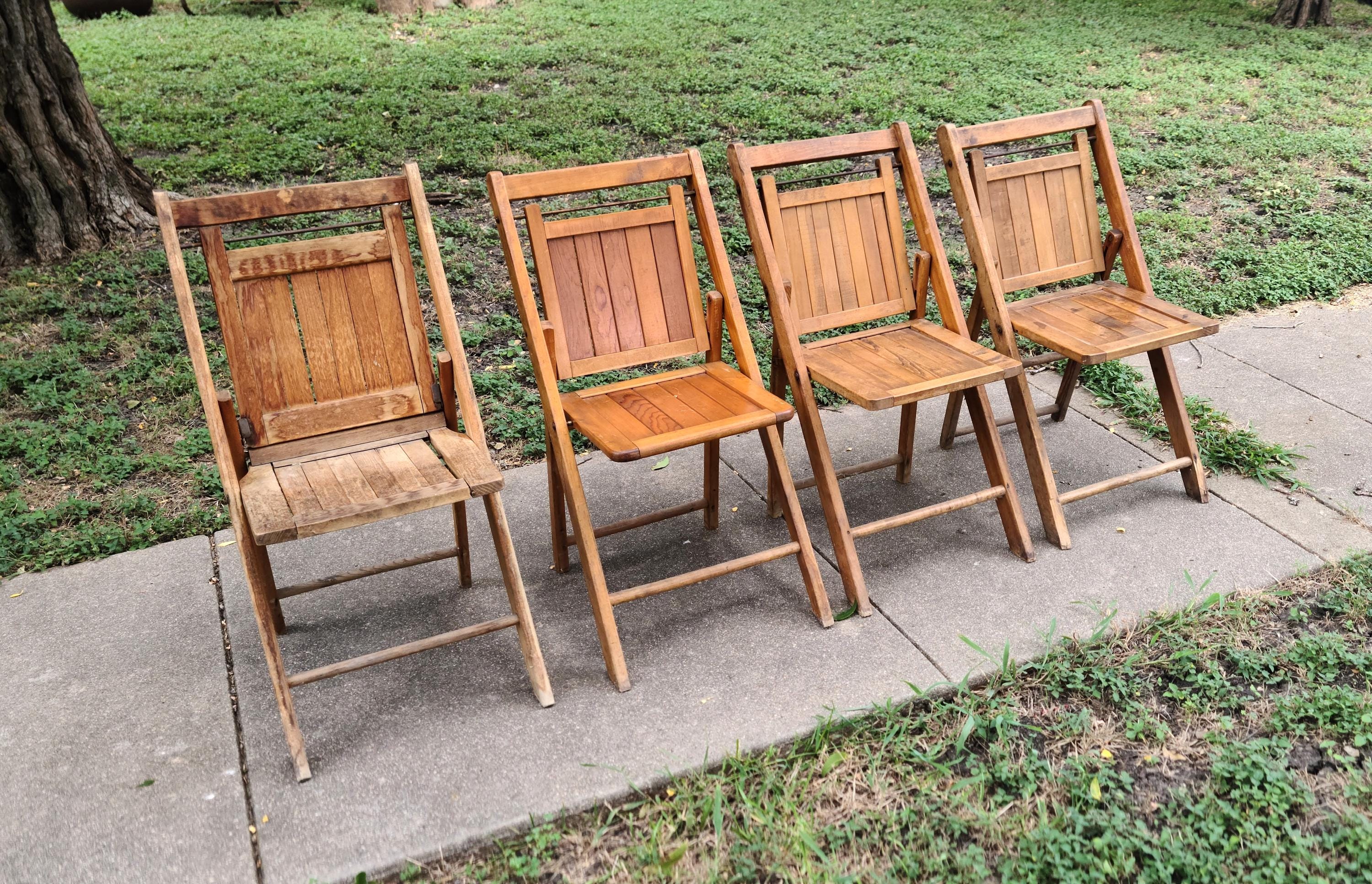 American Legion 4 Folding Chairs - Etsy
