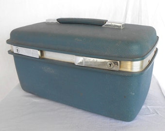 Vintage Samsonite Train Travel Case in Blue