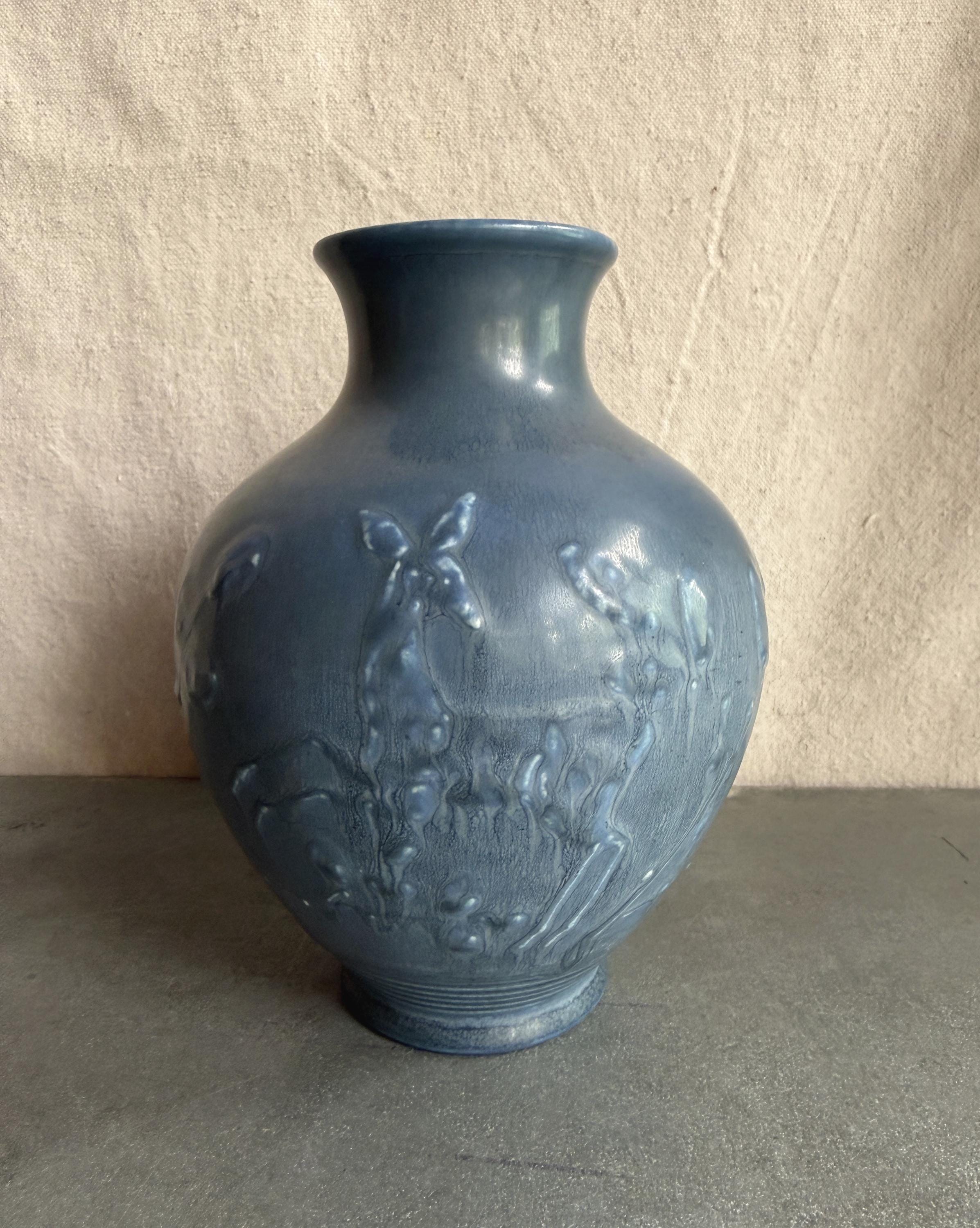 1929 Rookwood Art Pottery Blue Vase #6053