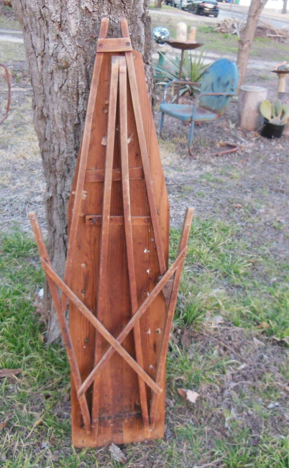 Tabla de planchar de madera antigua Plegable Mesa de madera