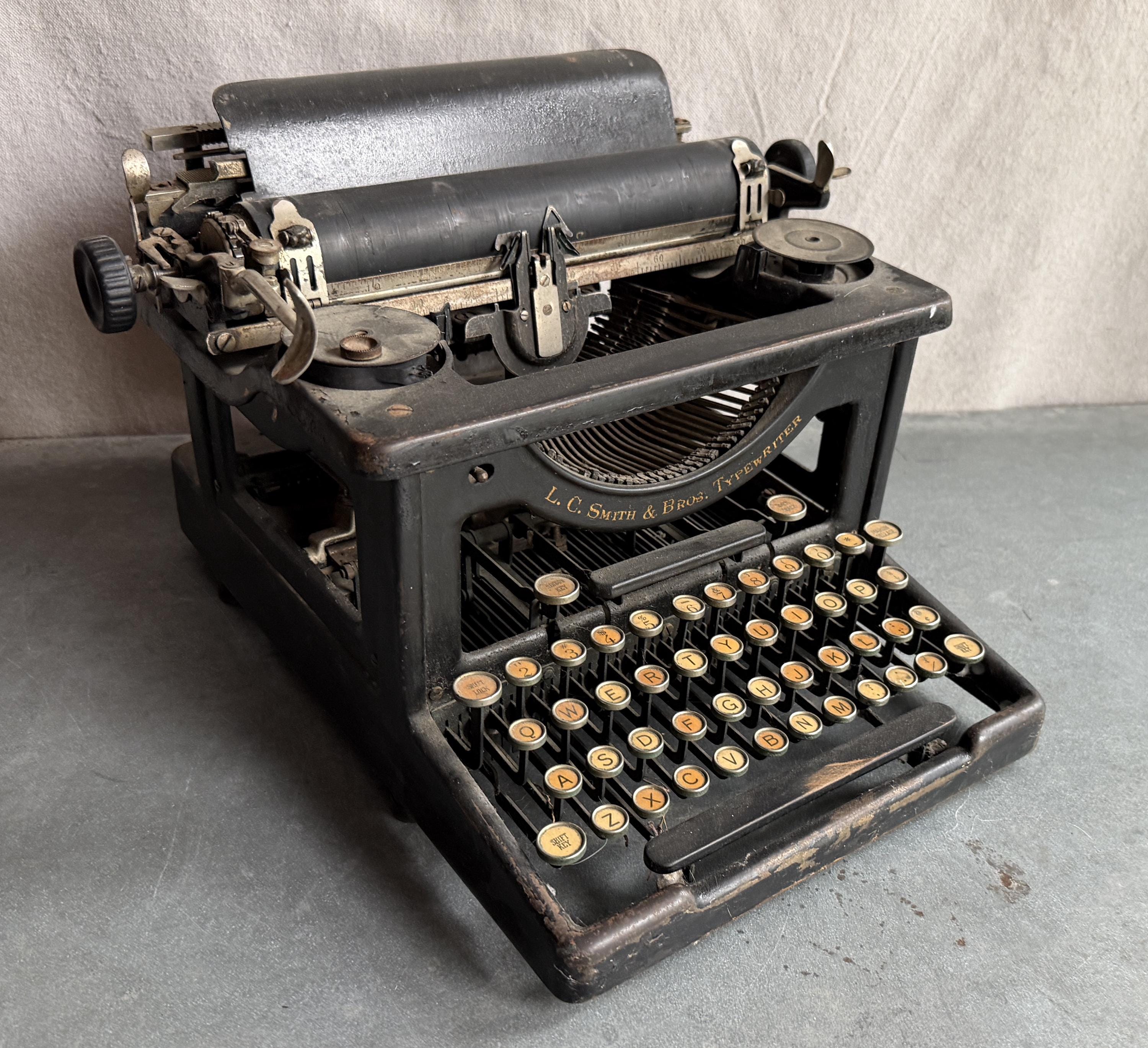 Lc Smith Antique Typewriter - Etsy