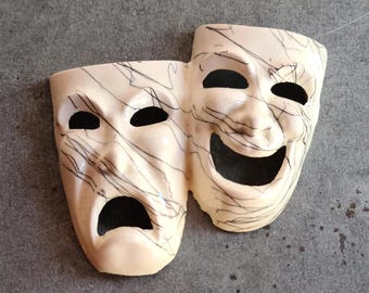 Venetian Style Mask ComedyTragedy Theatrical Faces
