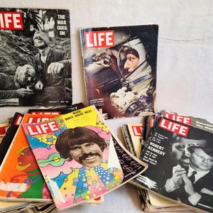 Whole Bunch 29 Life Magazine Lot Sold Together 1960s 1970s 1980s