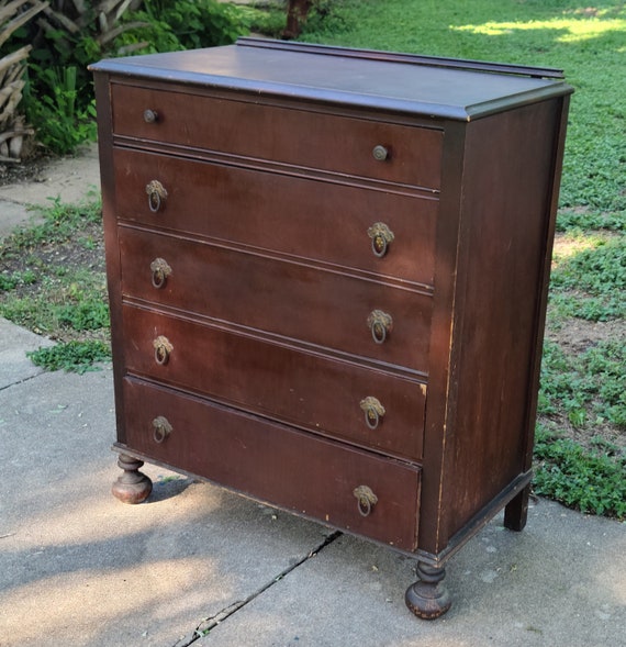 five drawer wood dresser Enso 5-Drawer Tall Dresser - Solid Wood main image 0