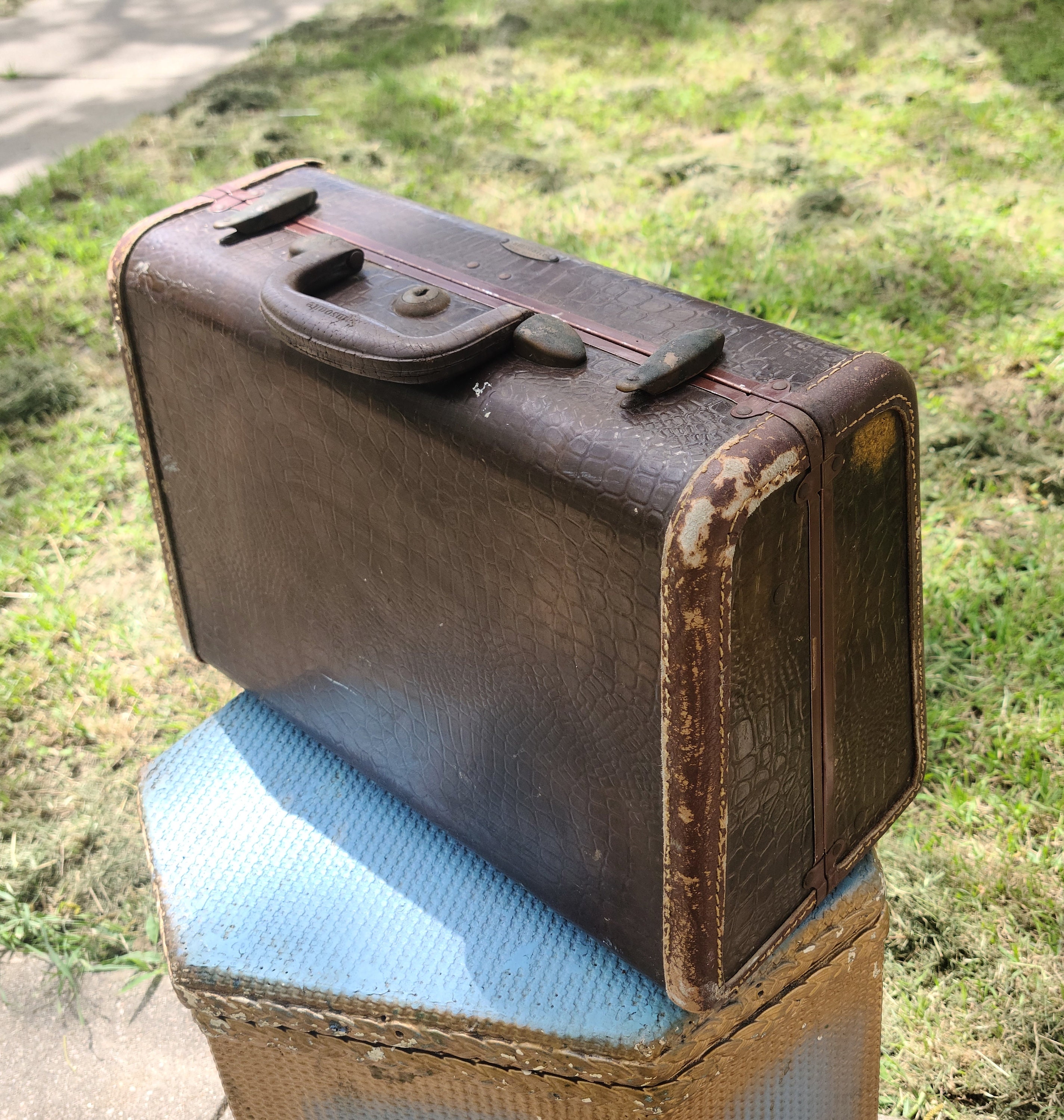 Vintage brown samsonite suitcase - Etsy 日本