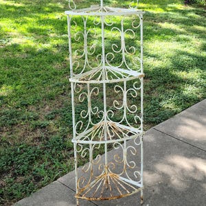 Cast Iron Corner Shelf Indoor Outdoor Shelving Plant Stand 4 Tier Freestanding Shelf Shipping not Included