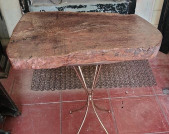 21 x 14 Chunk of Black Walnut Wood Slab 2 Raw Edges Table Top