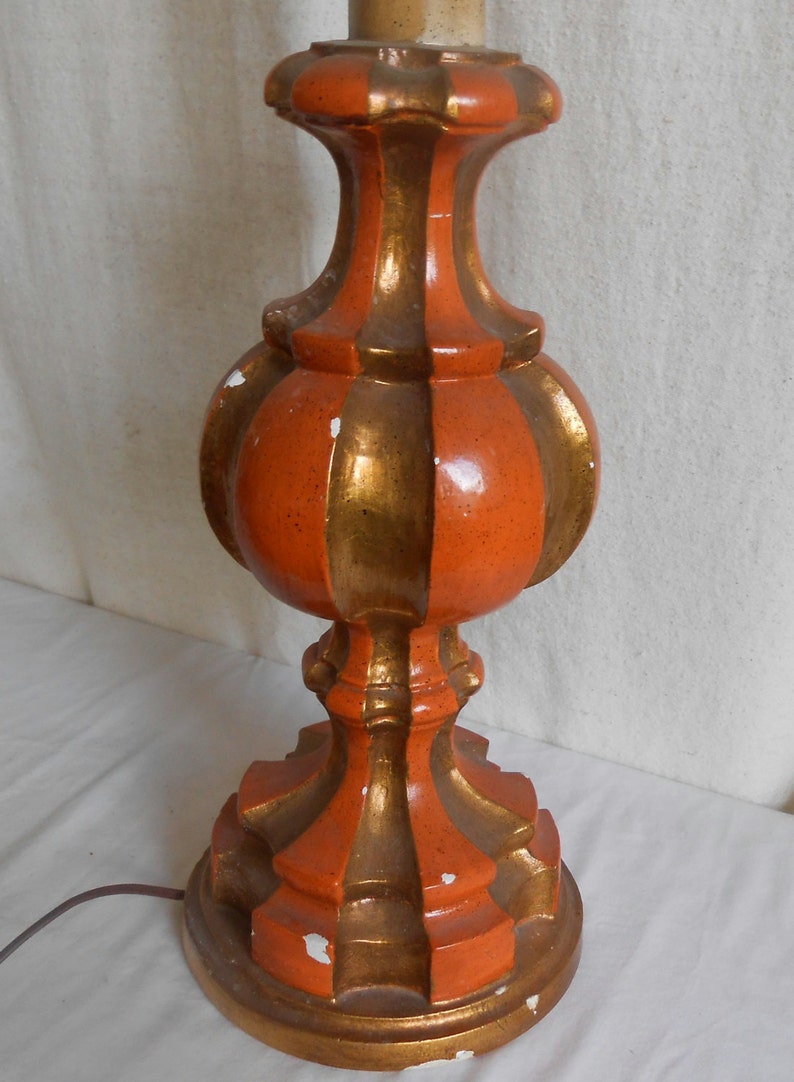 Plaster of Paris Candlestick Lamp in Circus Colors Boho Etsy