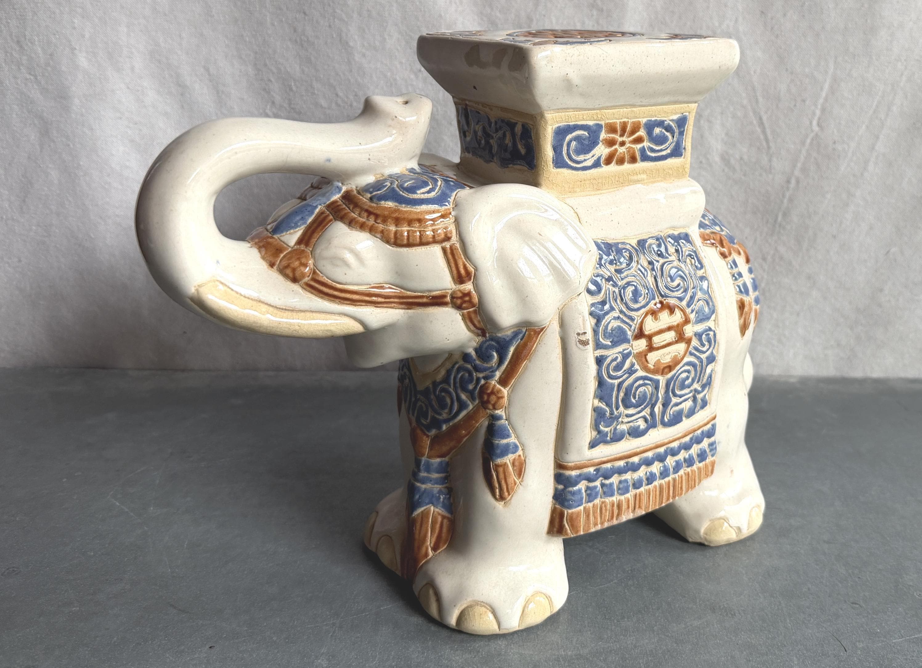 Vintage Elephant Plant Stand - Etsy