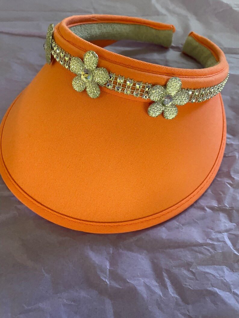 Golf Sun Visors Tennis Sun Visors With Glitzy Trim Sun Etsy